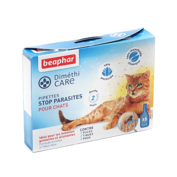 Pipette anti puce Chat Beaphar Diméthicare