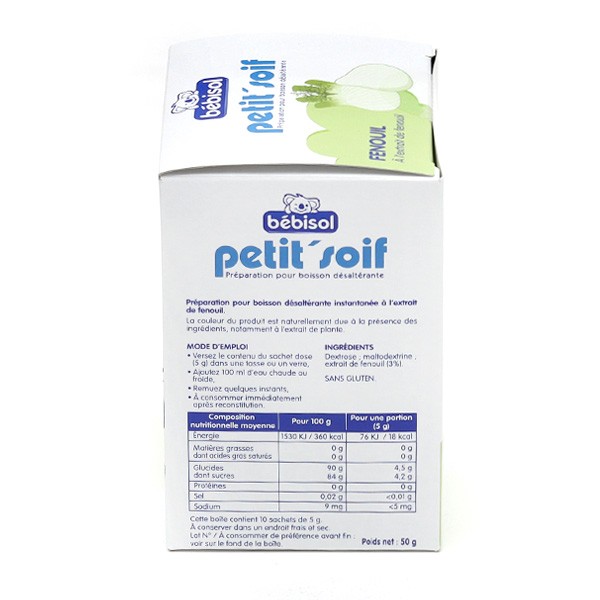 Bébisol Petit'Soif Fenouil sachets