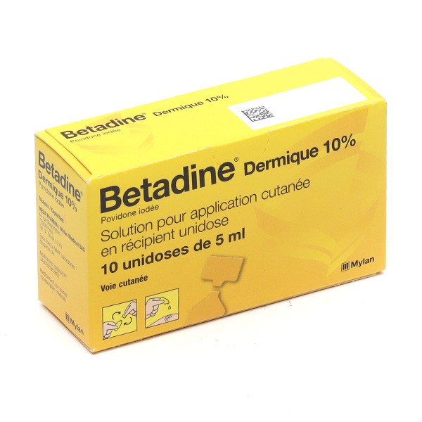 Betadine Dermique 10 % solution unidoses
