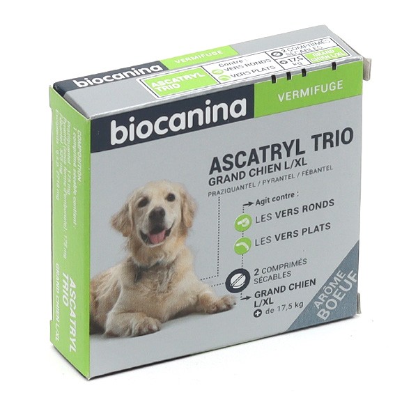 Biocanina Ascatryl Trio grand chien comprimés