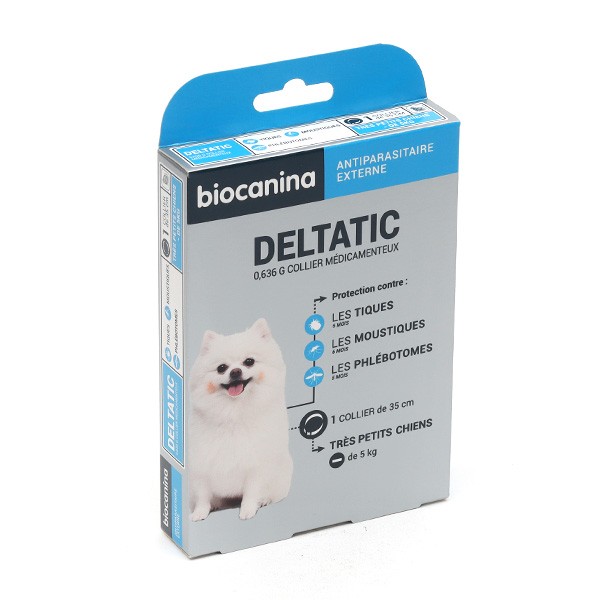 Biocanina Deltatic Collier anti tique Petit chien