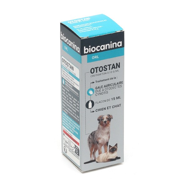 Otostan BIOCANINA - Contre la gale des oreilles chien chat