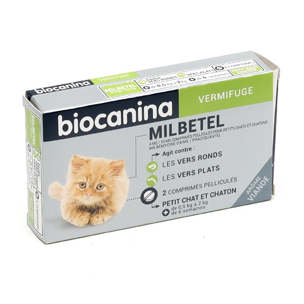 Biocanina Milbetel comprimés Chats de 0,5 à 2 kg