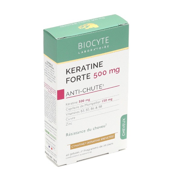 Biocyte Kératine Forte 500 mg anti-chute gélules