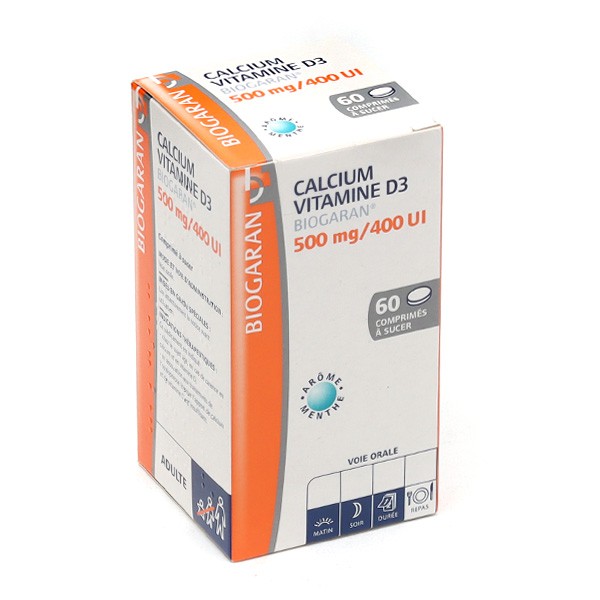 Calcium Vitamine D3 Biogaran à sucer