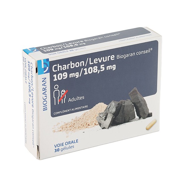 Charbon Levure Biogaran 109 mg/108,5 mg gélules