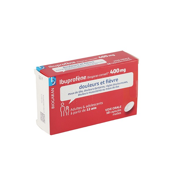Biogaran ibuprofène 400 mg capsules molles