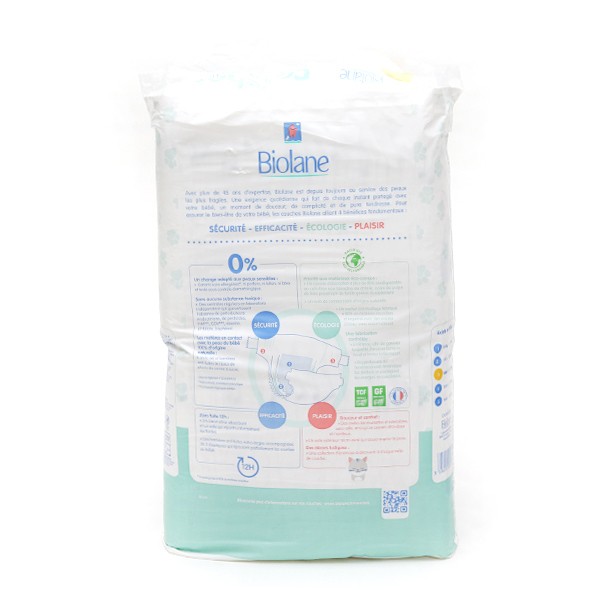 Couche Biolane bébé Ecoresponsable et anti fuite pendant 12h