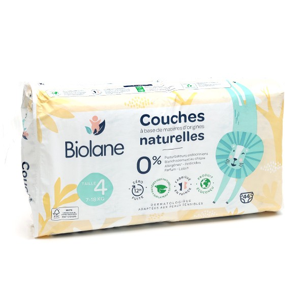 Couche Biolane bébé Ecoresponsable et anti fuite pendant 12h