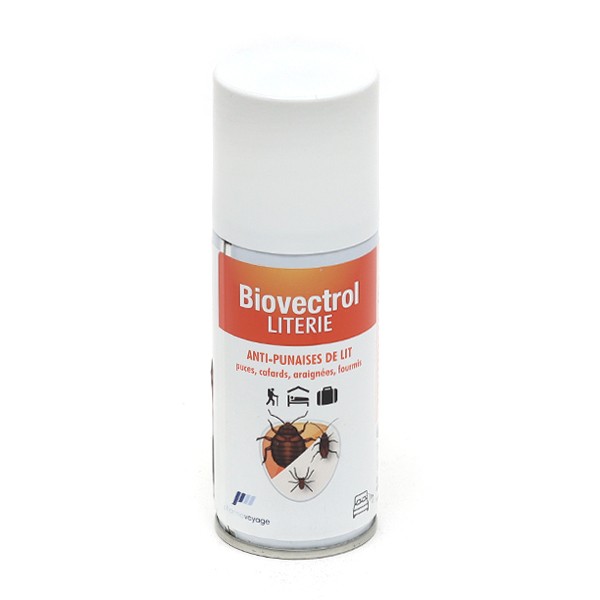 Biovectrol Literie Spray anti punaises de lit et cafards, araignées