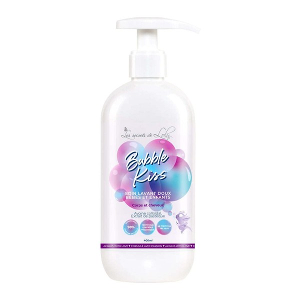 Les secrets de Loly Bubble kiss soin lavant doux bébés et enfants