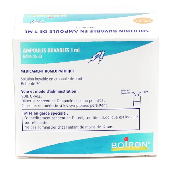 Hepatine 8 DH Ampoules buvables Homéopathiques Boiron Hépatologie