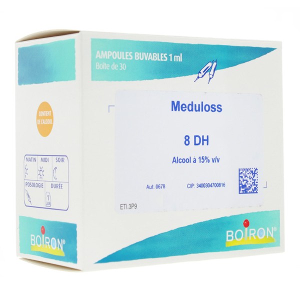 Meduloss 8DH en ampoules buvables homéopathiques Boiron Rhumatismes