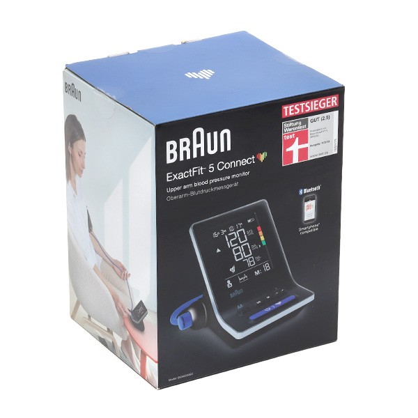 Tensiomètre intelligent Braun ExactFit 5 Connect & Oxymètre de pouls 1 de  (saturation en oxygène, taux d'oxygène sanguin, précision clinique
