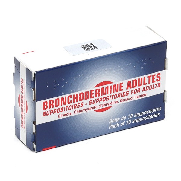 Bronchodermine suppositoire Adulte - Bronchite - Toux grasse
