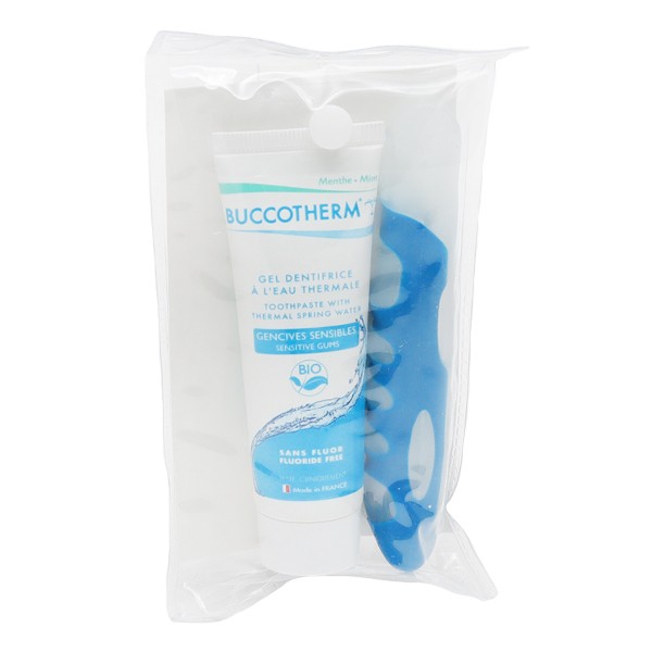 Buccotherm kit de voyage brosse à dent + dentifrice 25 ml