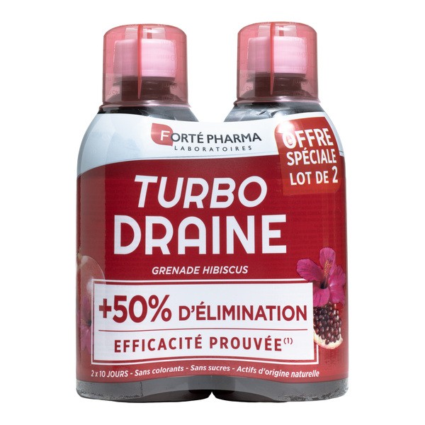 Forté Pharma Turbodraine grenade hibiscus solution buvable