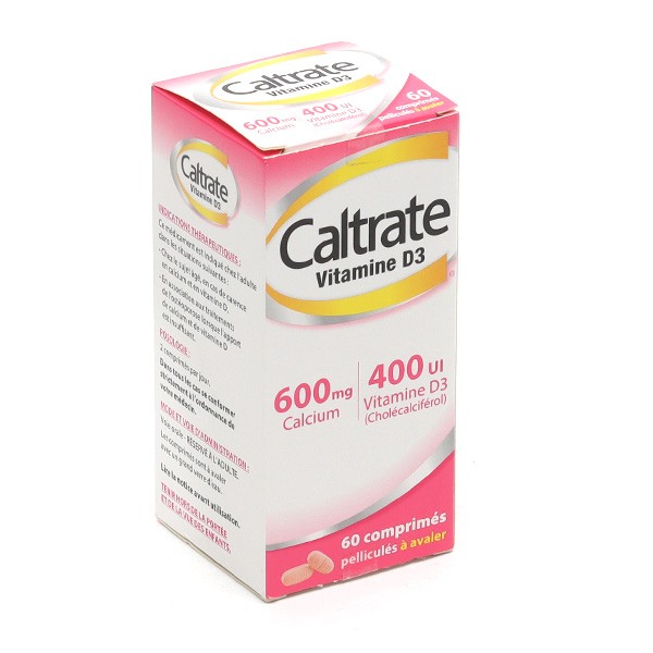 Caltrate Vitamine D3 600 mg/400 UI comprimés à avaler