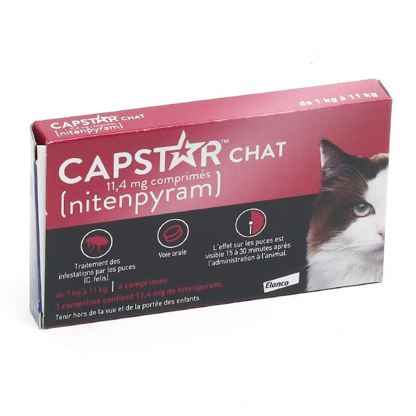 Capstar 11,4 mg Chat de 1 à 11 kg comprimés