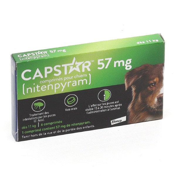Capstar 57 mg pour chiens comprimés