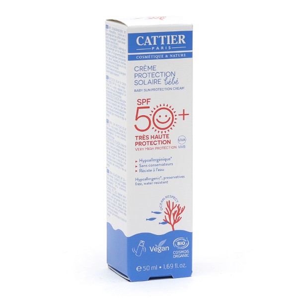 Cattier Bébé Crème protection solaire bio SPF 50+