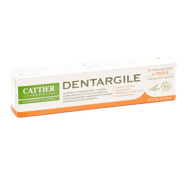 Cattier Dentargile dentifrice Sauge bio