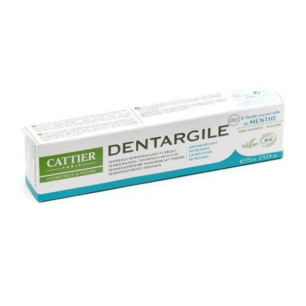 Cattier Dentargile dentifrice Menthe bio