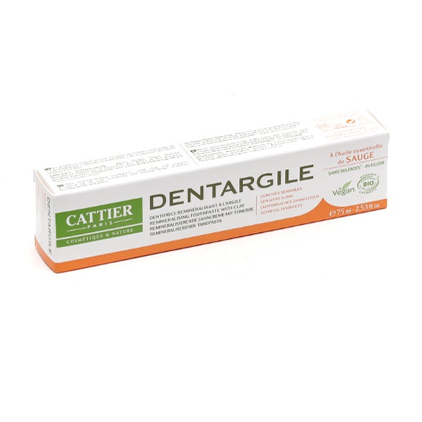 Cattier Dentargile dentifrice Sauge bio