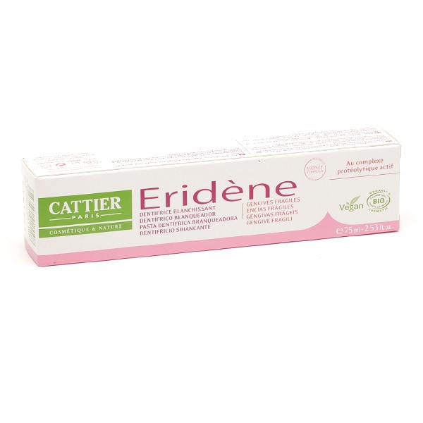 Cattier Eridène Dentifrice blanchissant Bio Gencives fragiles