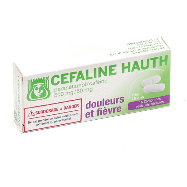 Cefaline Hauth paracétamol 500 mg/ caféine 50 mg comprimés