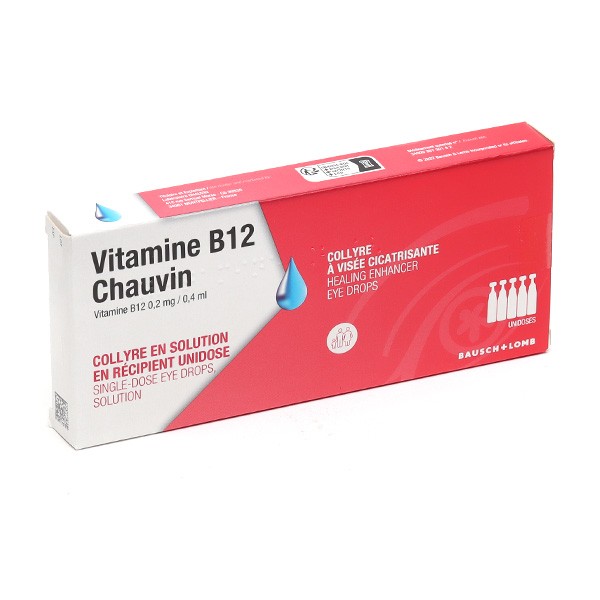 Collyre vitamine B12 Chauvin unidoses