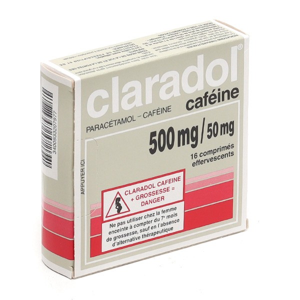 Claradol 500 mg caféiné comprimés effervescents