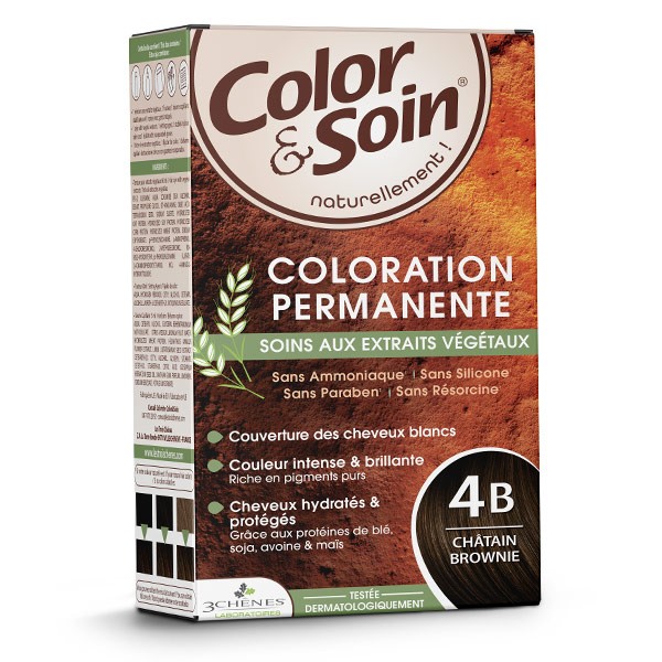 Les 3 Chênes Color et Soin coloration permanente châtain brownie 4B