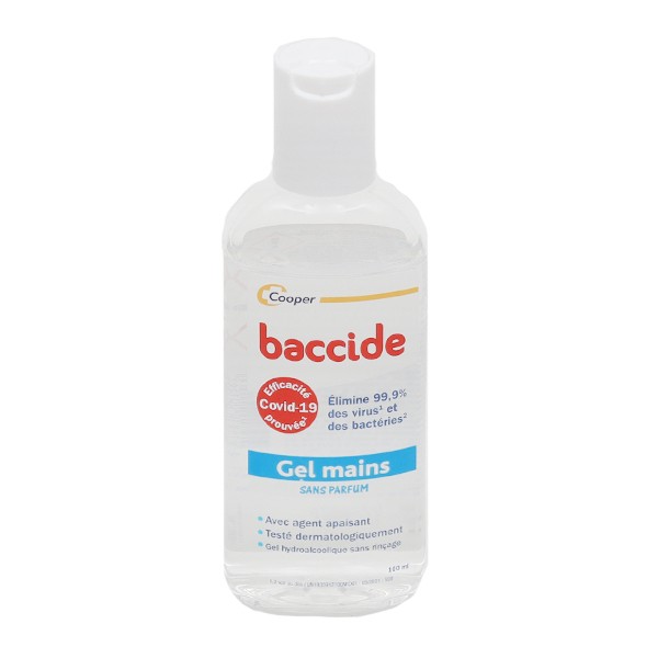 Baccide gel hydroalcoolique mains sans parfum