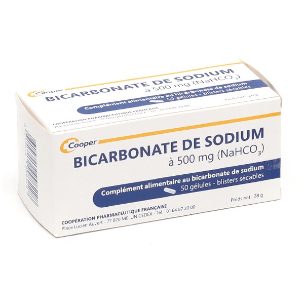 Cooper bicarbonate de sodium 500 mg gélules