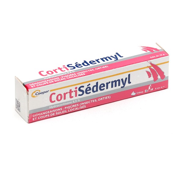 CortiSedermyl crème anti-démangeaisons - Dermocorticoide - Piqure