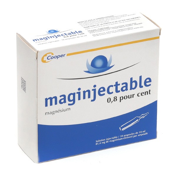 Maginjectable 0,8 % ampoules