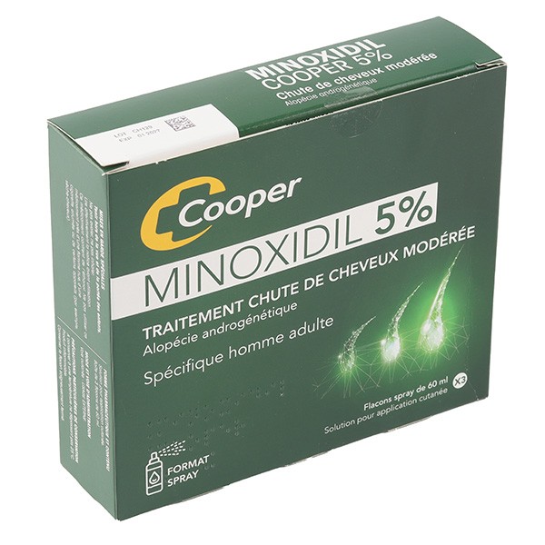Minoxidil 5% Cooper solution alopécie