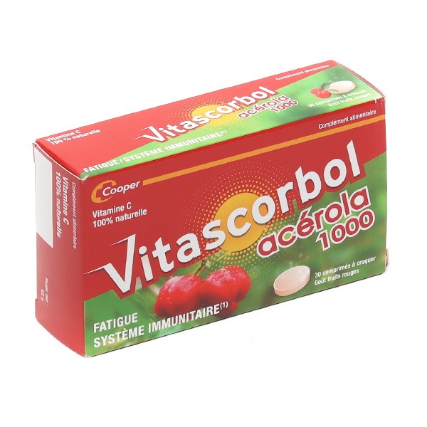 Vitascorbol Acérola 1000 comprimés à croquer