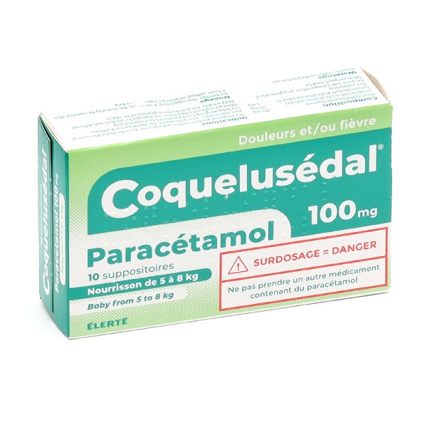 Coquelusedal Paracétamol 100 mg suppositoires