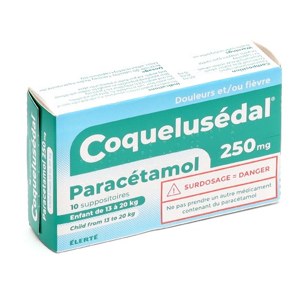 Coquelusédal Paracétamol 250 mg suppositoires
