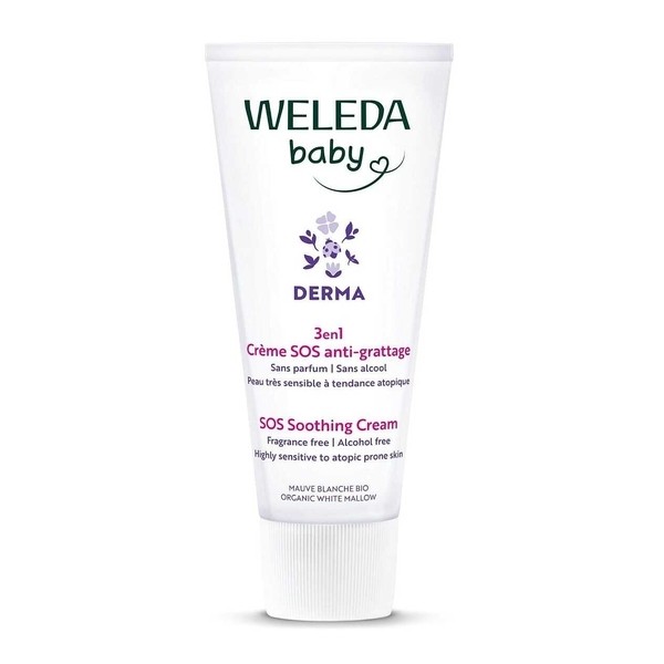 Weleda Bébé Crème SOS Anti-grattage 3 en 1 mauve blanche Bio