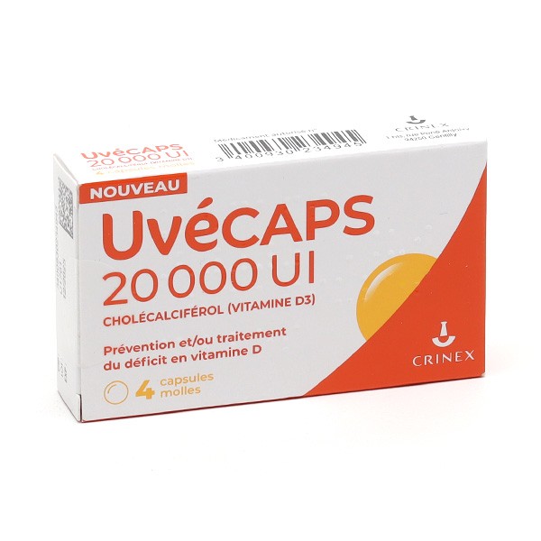 UvéCAPS 20 000 UI capsules molles