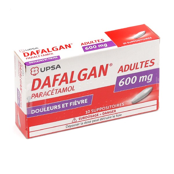 Dafalgan 600 mg suppositoires