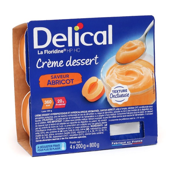 Delical crème dessert HP HC La Floridine saveur abricot