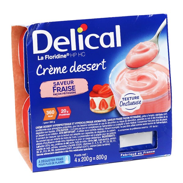 Delical crème dessert HP HC La Floridine saveur fraise