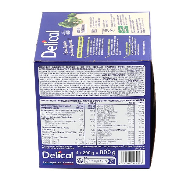Delical Purée HP/HC Brocolis et pointe de crème