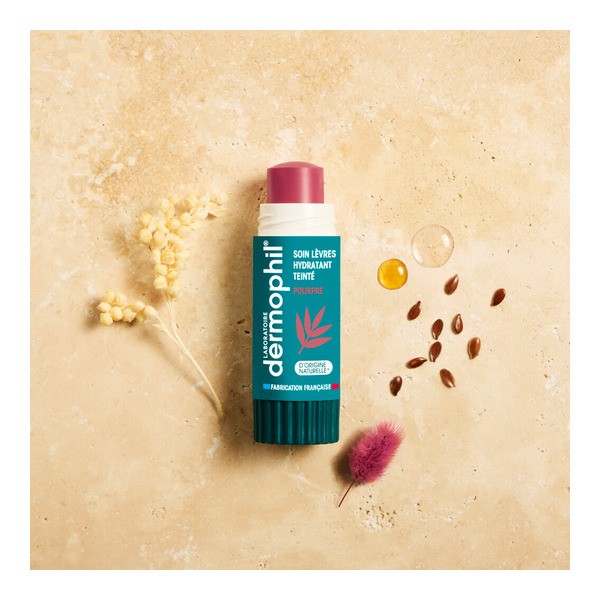 Dermophil Indien stick lèvre hydratant teinté pourpre