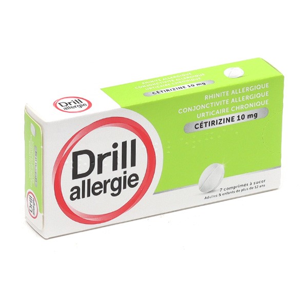 Drill Allergie Cetirizine 10 mg comprimés à sucer