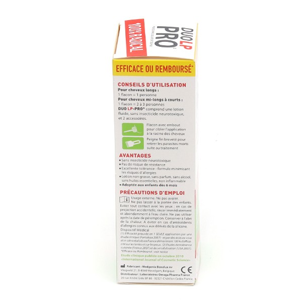 DUO LP PRO Lotion Anti-Poux/Lentes 100% Efficace 150 ml - Lot de 2 :  : Hygiène et Santé